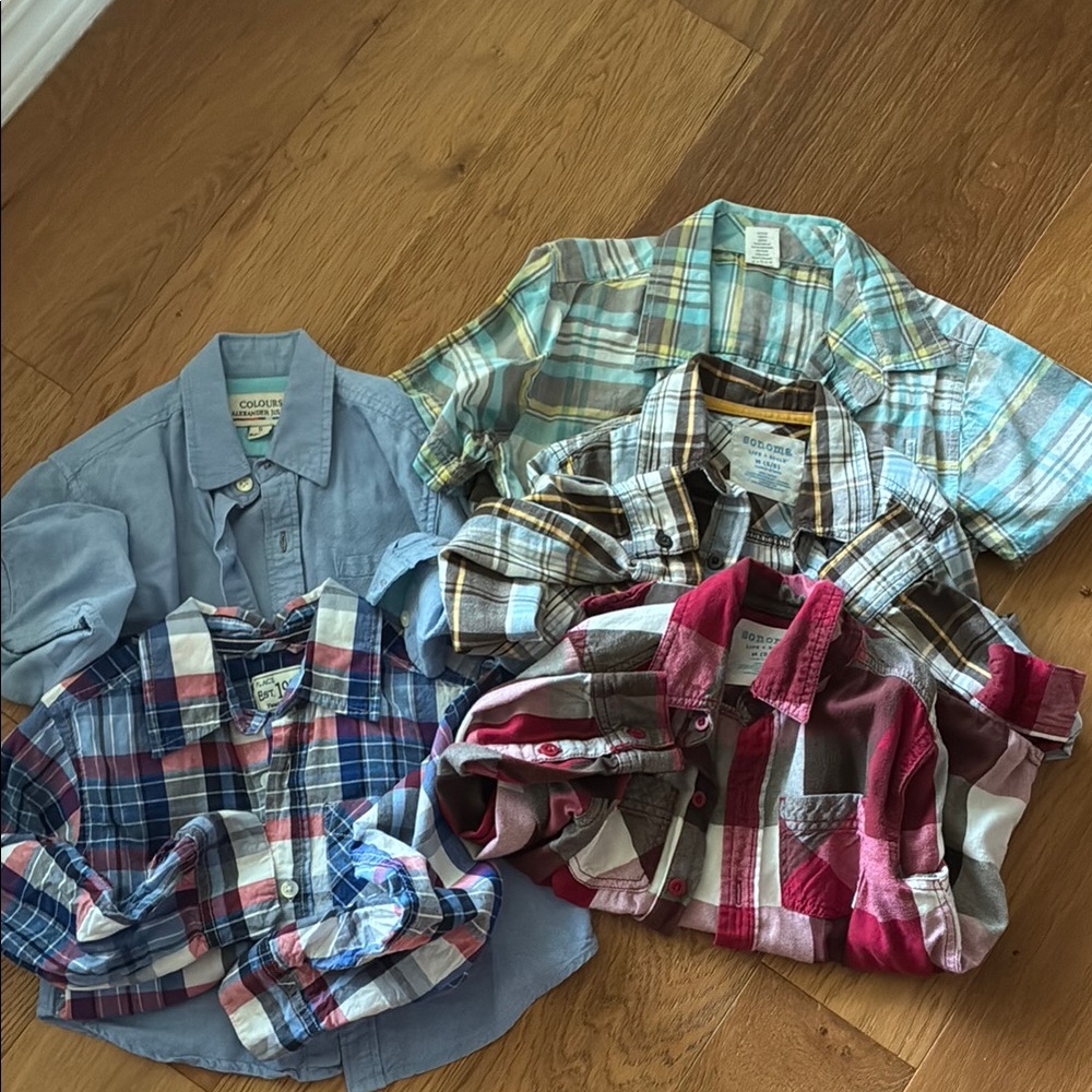 Gymboree Red and Blue Button Down Shirts